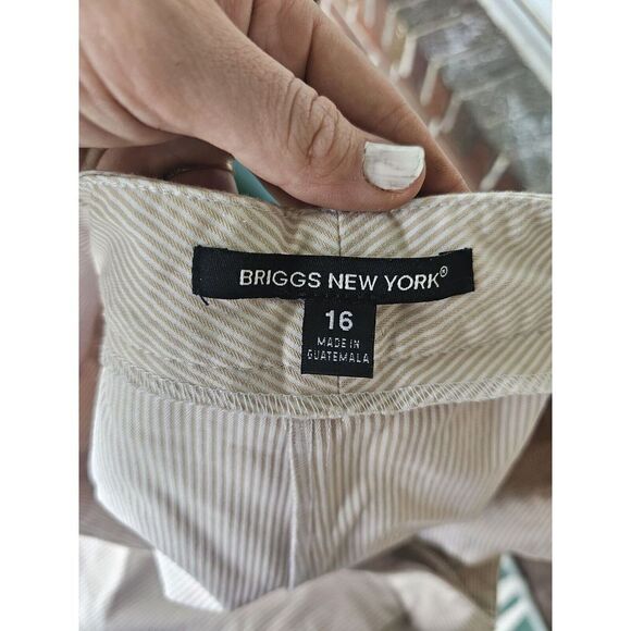 Briggs New York SKORT Womens Sz 16 Stretch Skirt Shorts Golf Tennis Stripe - Picture 5 of 6